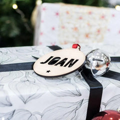 Personalized Wooden Name Ornament | Stencil Cut with Custom Icon