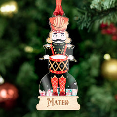 Personalized Nutcracker Christmas Ornament | Custom Name Engraved