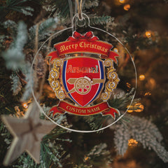 Arsenal FC Crest Christmas Ornament