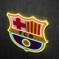 Barcelona FC Badge Neon