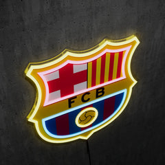 Barcelona FC Badge Neon