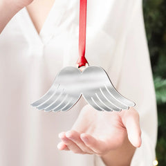 Personalized Angel Wings Memorial Ornament | Custom Engraved Keepsake