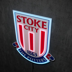 Stoke City FC Badge Neon