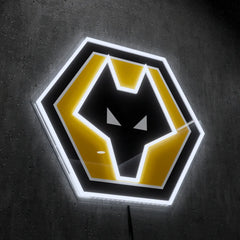 Wolverhampton FC Badge Neon